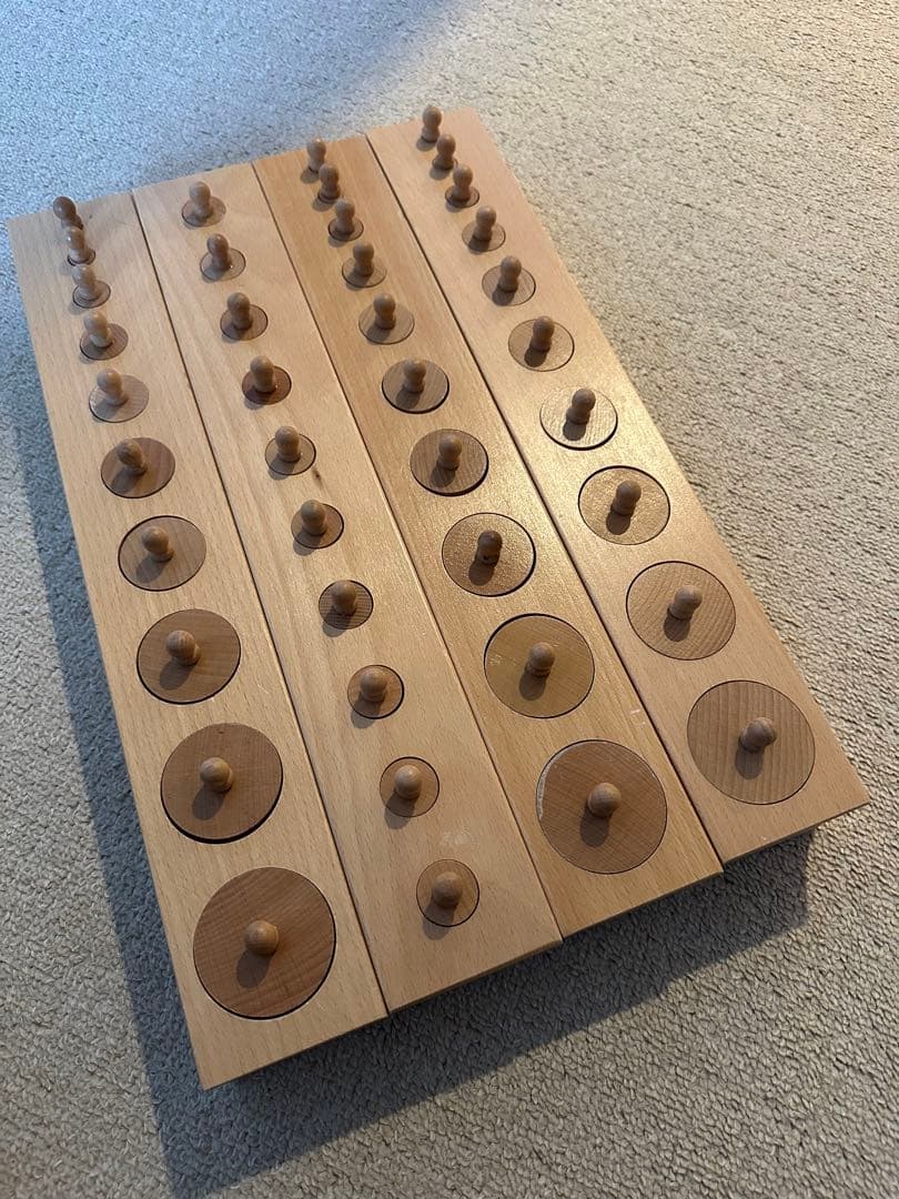 木製 知育玩具 円柱さし