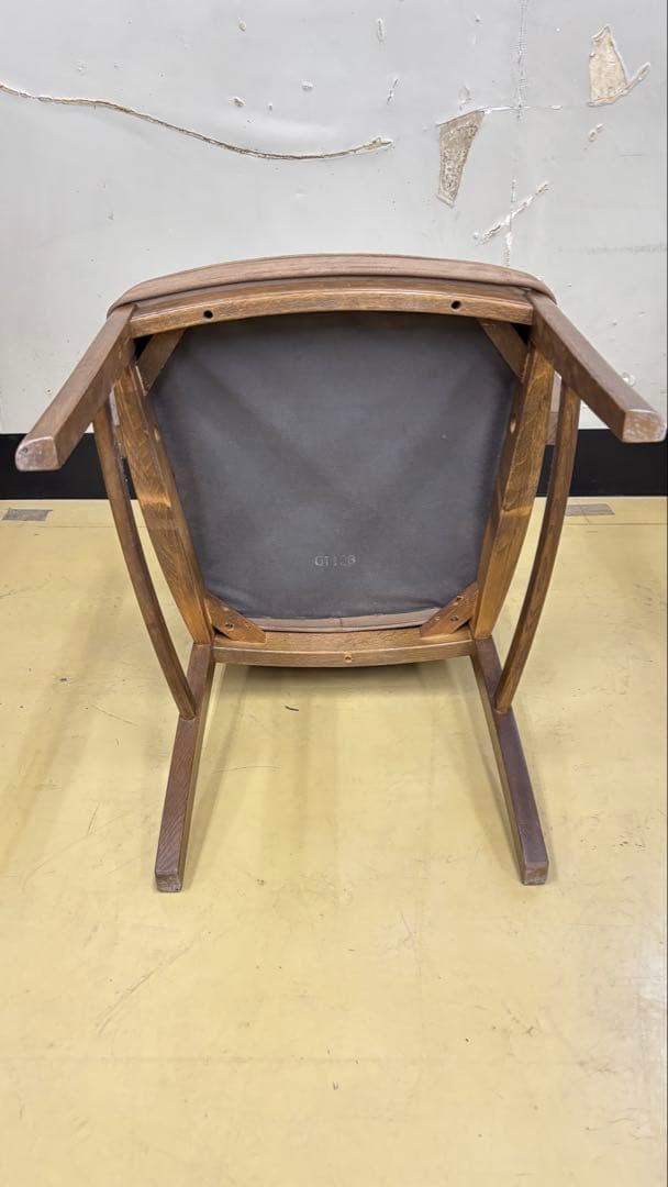 オールドカリモク ハイバックチェア ダイニングチェア アームチェア ベージュ