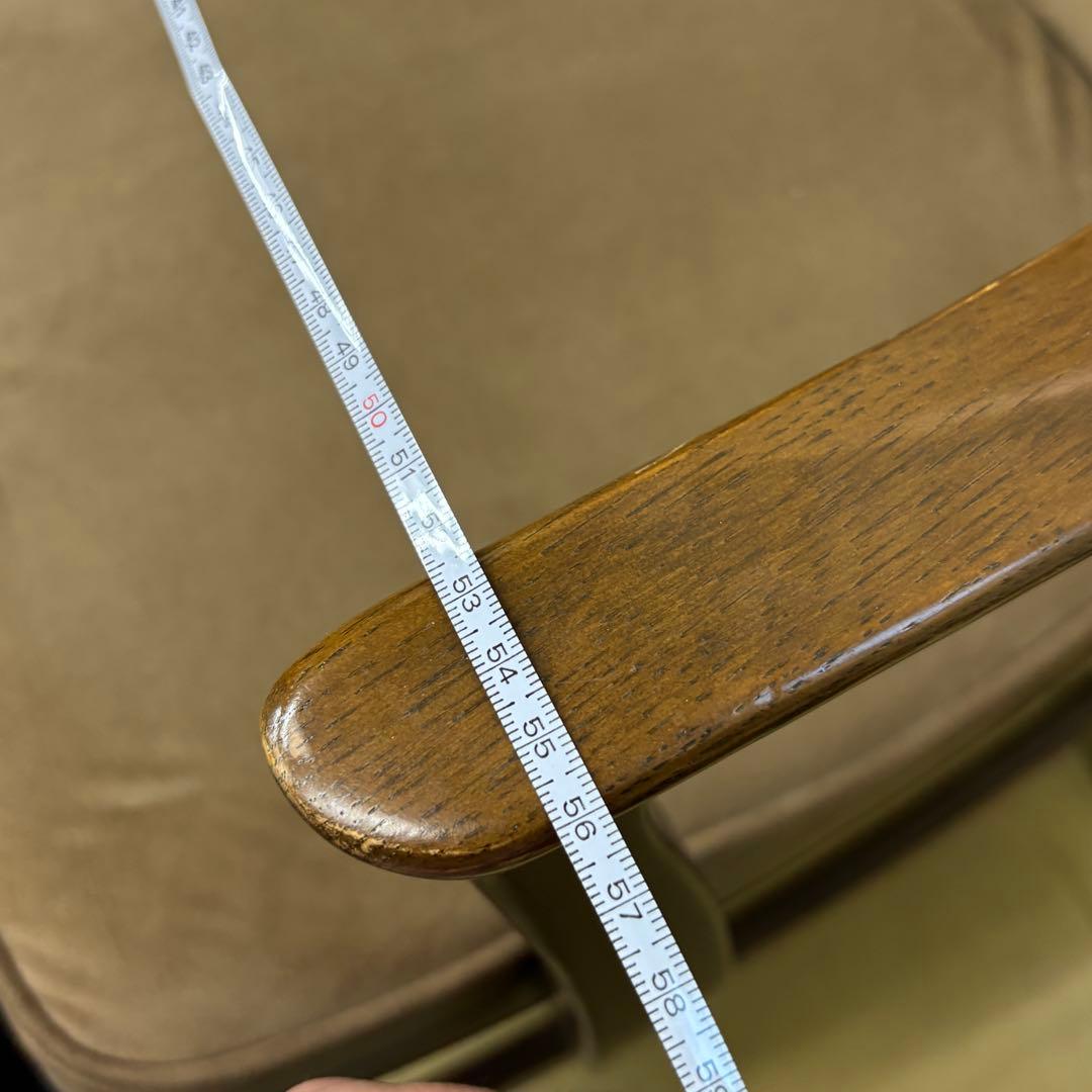 オールドカリモク ハイバックチェア ダイニングチェア アームチェア ベージュ