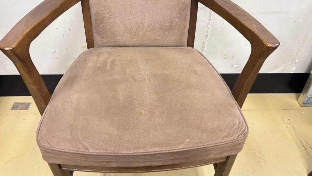 オールドカリモク ハイバックチェア ダイニングチェア アームチェア ベージュ