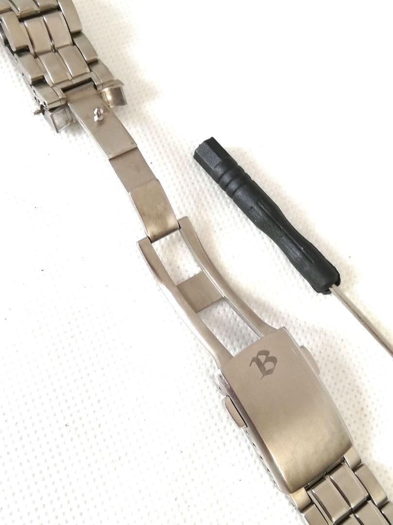 【美品、ラグ幅20mm、約16.5cm】セイコー　純正　チタン　ブライツ　ベルト