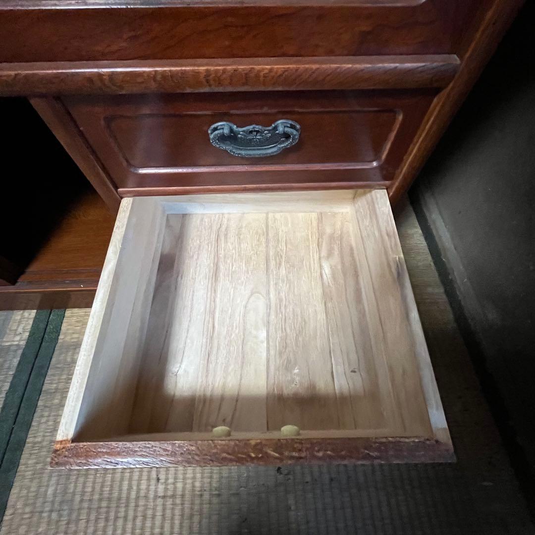 昭和レトロ 木製 茶箪笥 水屋箪笥 ガラス戸