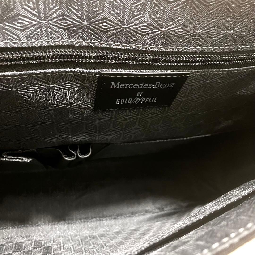 美品✨ゴールドファイル×メルセデスベンツ コラボ レザー ショルダーバッグ