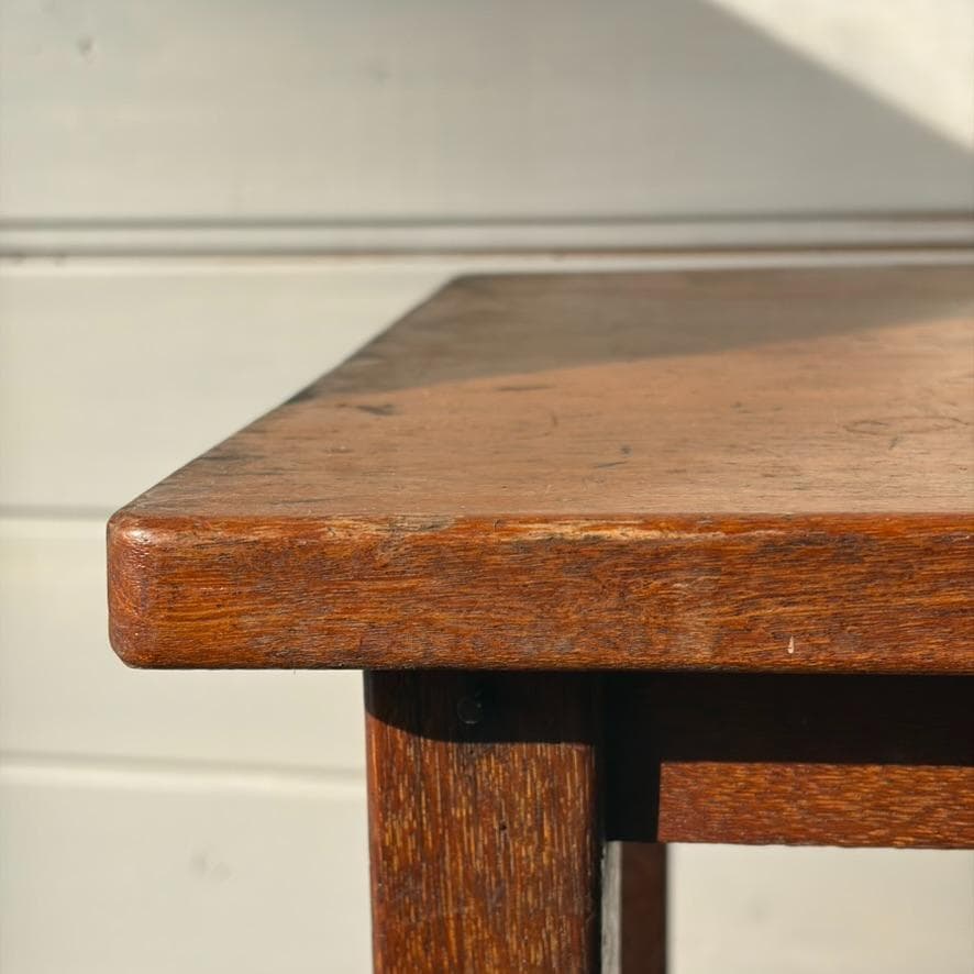 木製 二段 サイドテーブル／小机 飾り台 古家具 古道具