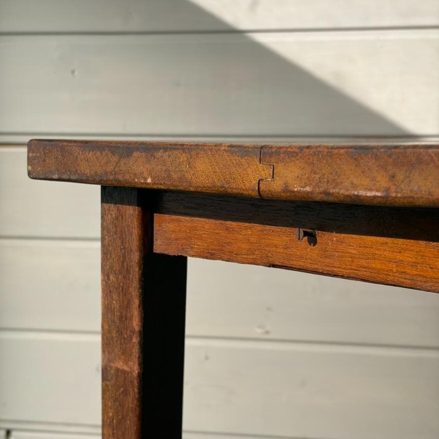 木製 二段 サイドテーブル／小机 飾り台 古家具 古道具