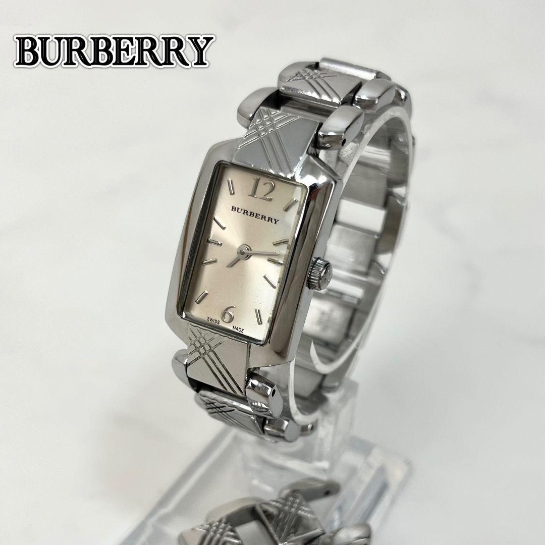 【稼働】 BURBERRY BU4212 スクエア アナログ 腕時計 シルバー