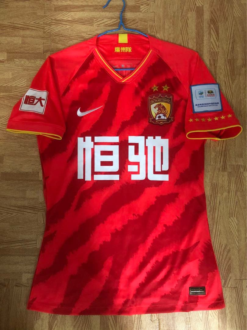 【選手支給品】2020年広州恒大CFAユニフォーム　10番鄭智選手