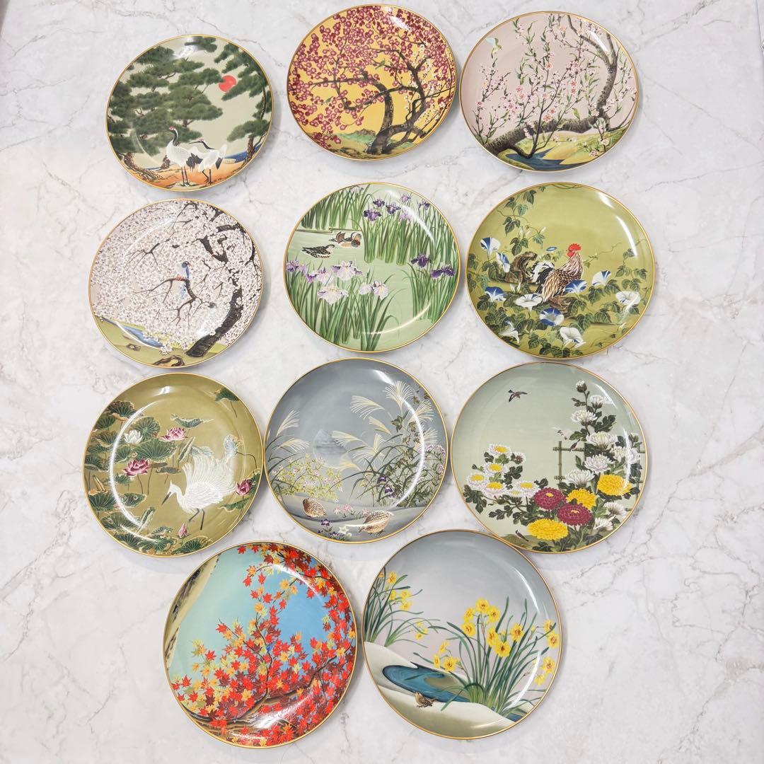 フランクリンポーセリン　花鳥十二ヶ月　12ヶ月　四季　　11枚セット　水無月なし