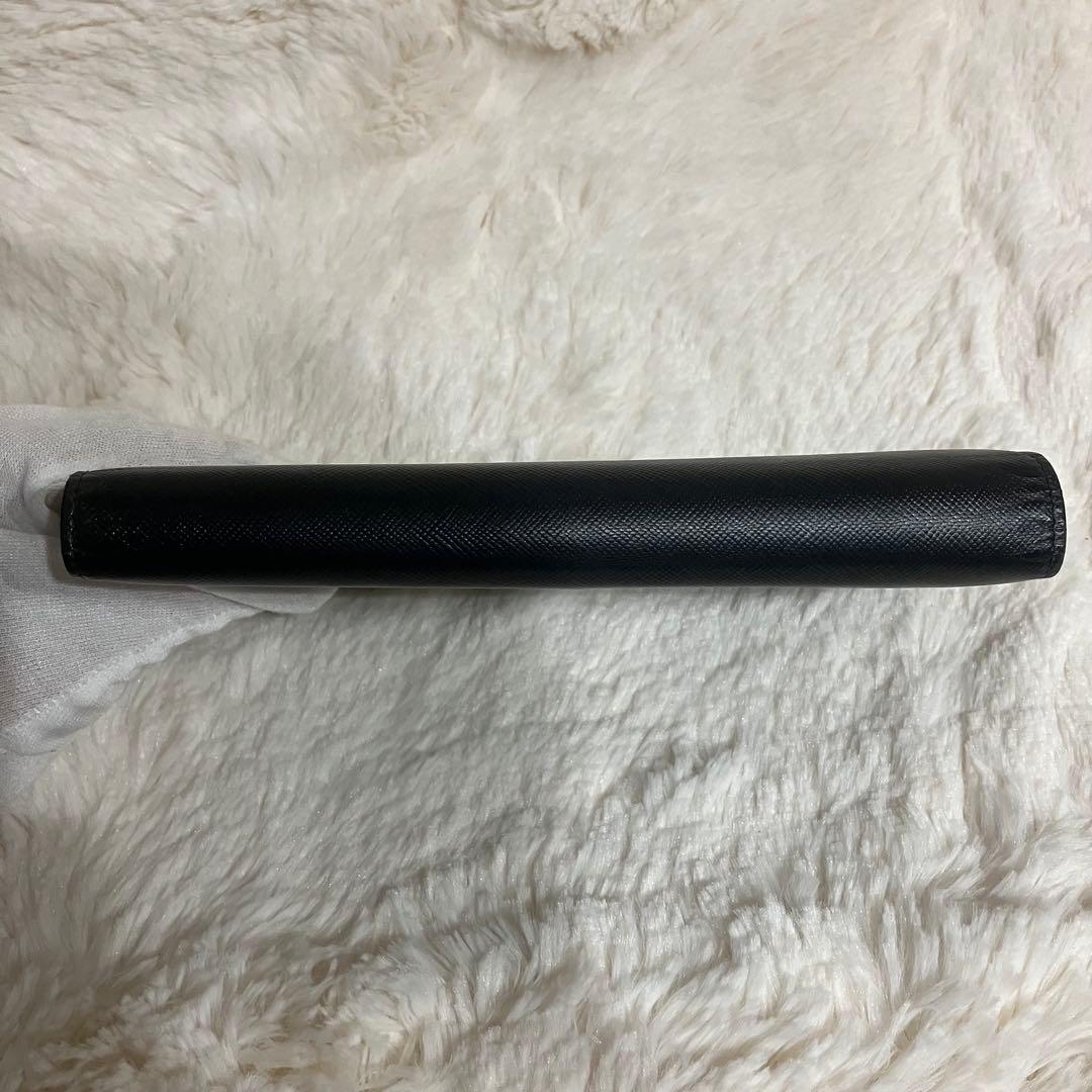 ✨極美品✨ PRADA 長財布 サファイアーノレザー ブラック 黒