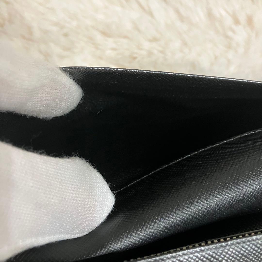 ✨極美品✨ PRADA 長財布 サファイアーノレザー ブラック 黒