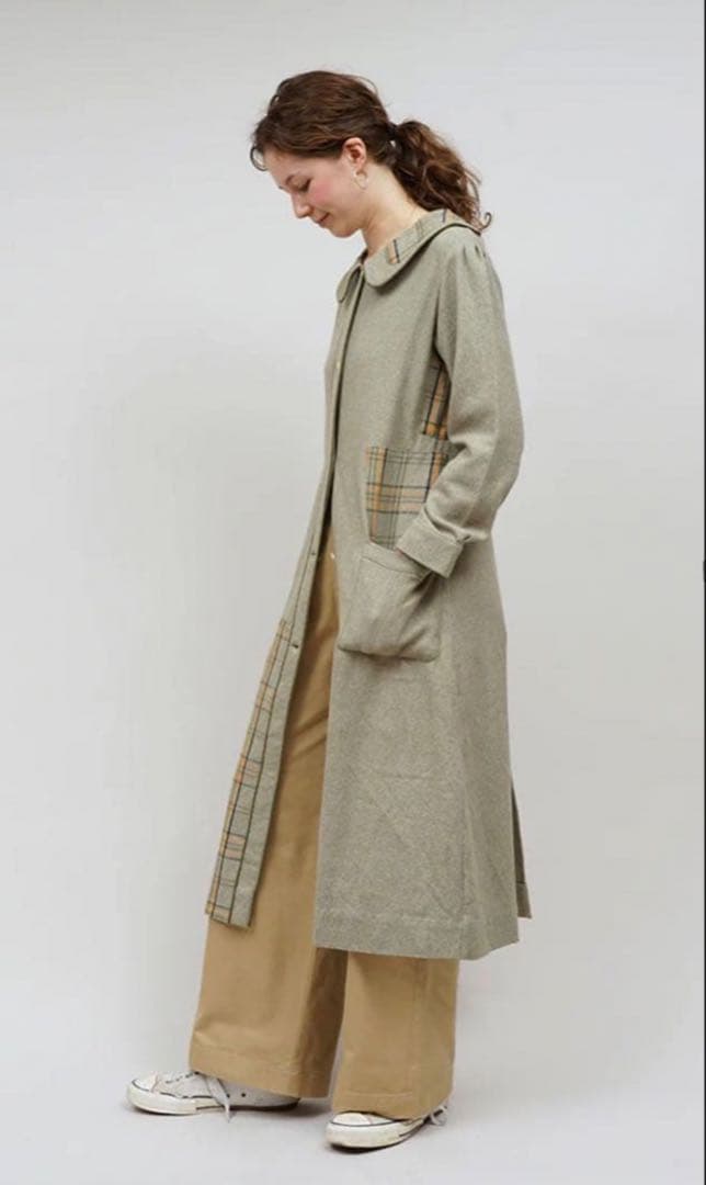 ナイジェル・ケーボン × オリジナルマドラス　ロングコート　ロングワンピース