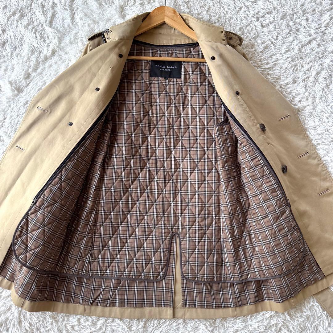 バーバリーブラックレーベル　2way トレンチコート　ノバチェック　S ベージュ