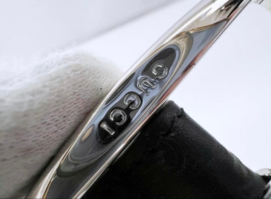 K*G様 未使用保管　GUCCI　グッチ　マイクロシマ　レザー　ベルト　75　4