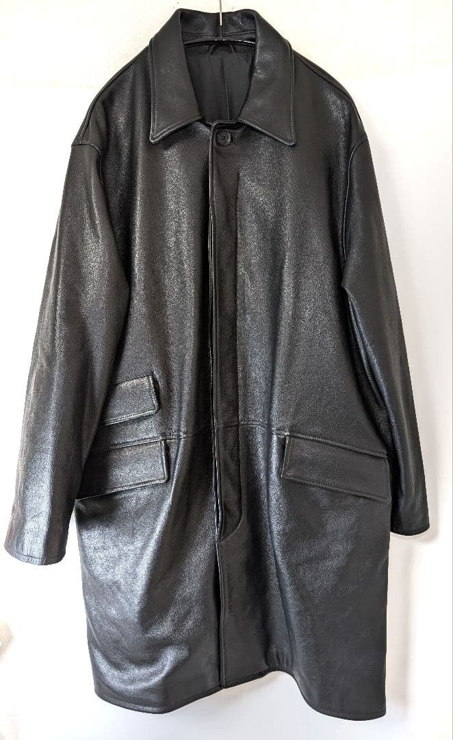 ジャケット・アウター YOKE 25AW Leather Balmacaan Coat