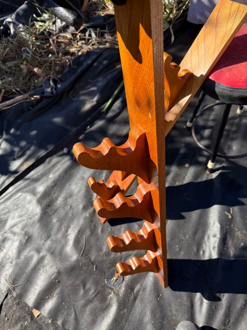 木製 壁掛けディスプレイラック 上下2枚セット 無垢材 ヴィンテージ調