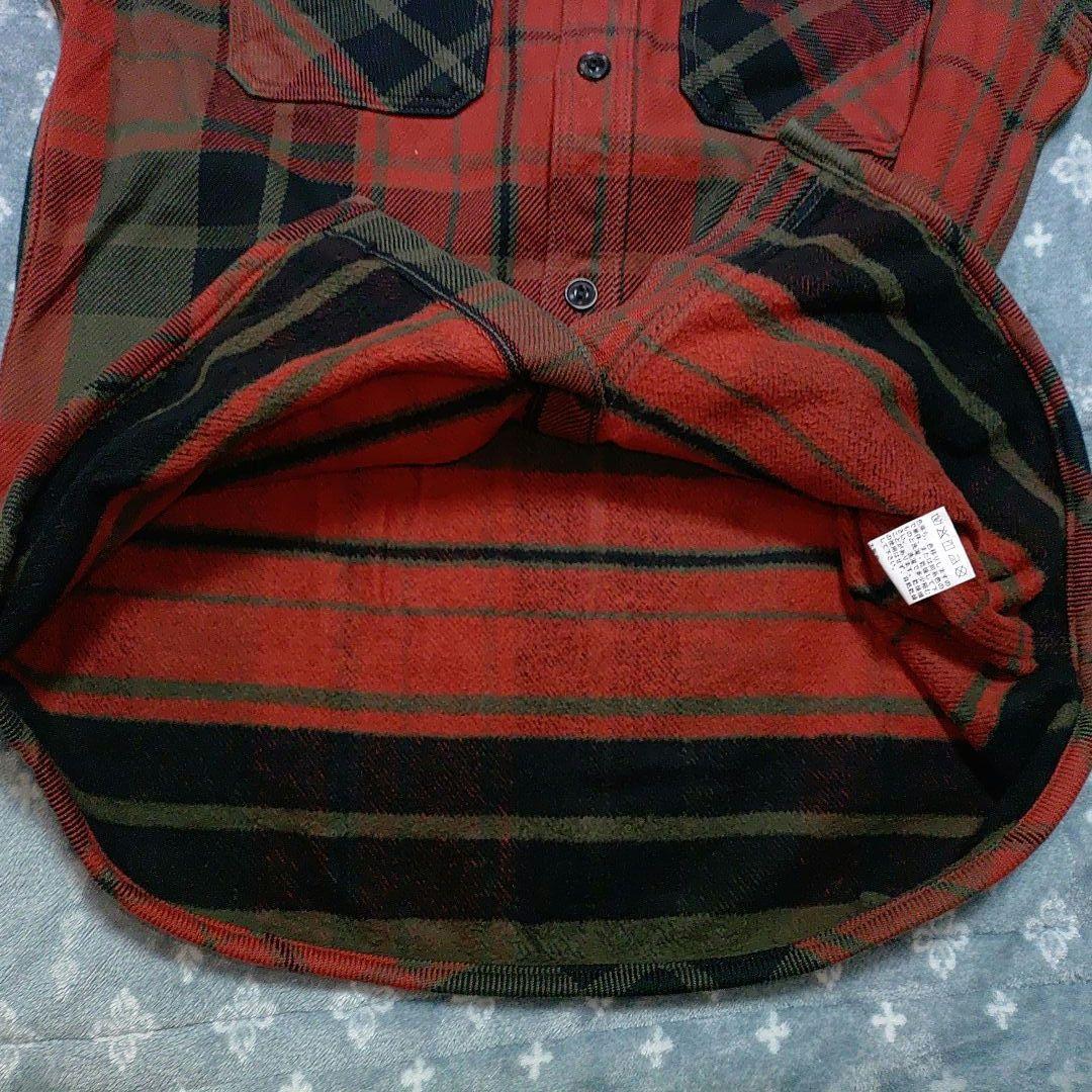 ウエスUES502552エクストラヘビーネルシャツ 赤と緑のチェック柄 長袖 L