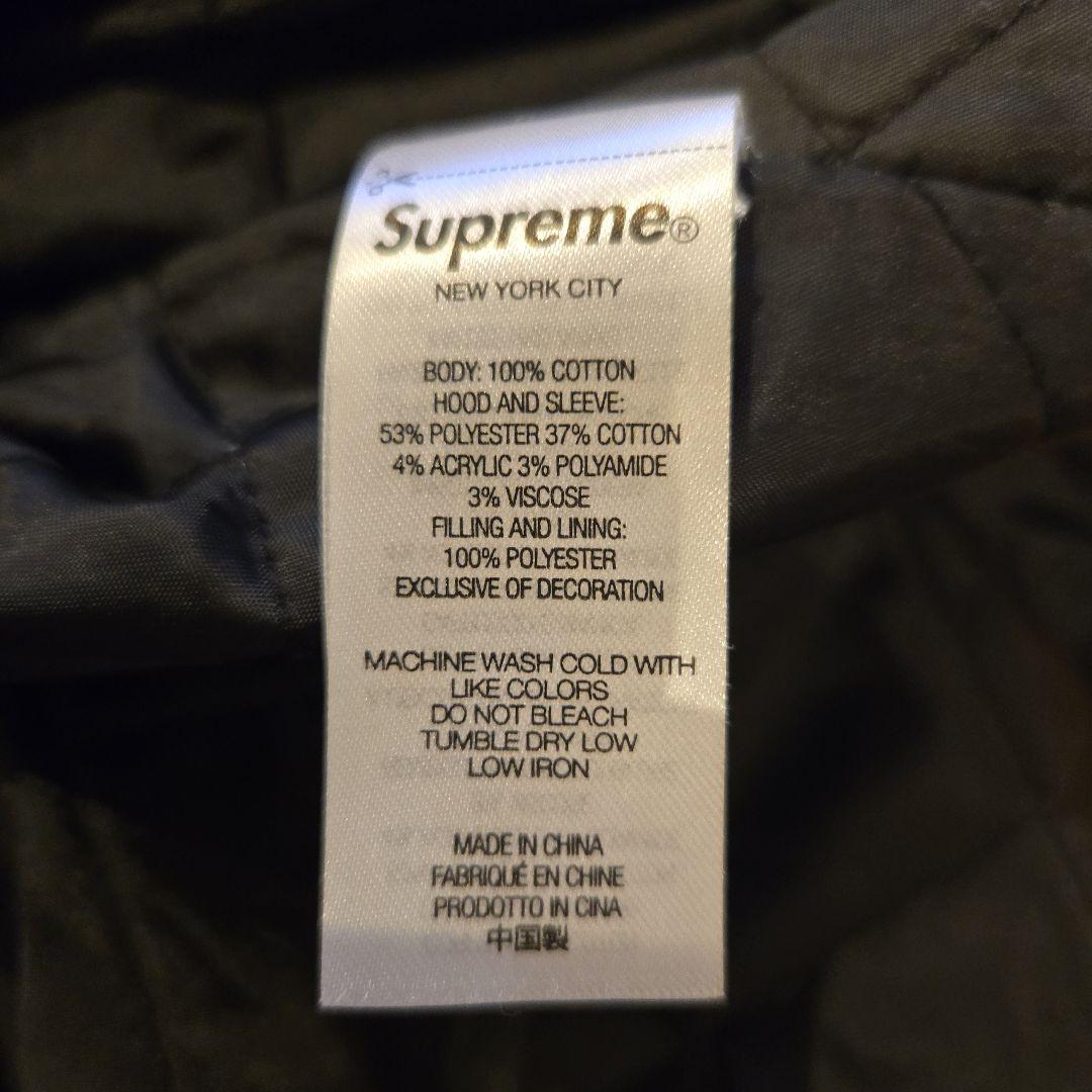 22FW Supreme Fleece Hooded Denim Shirt　L