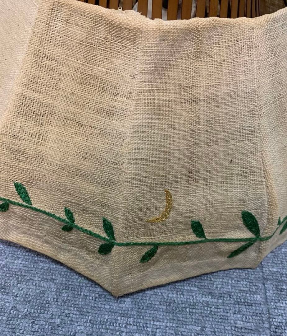 北欧調のペンダントライト 花柄刺繍 アンティーク VINTAGE 昭和レトロ