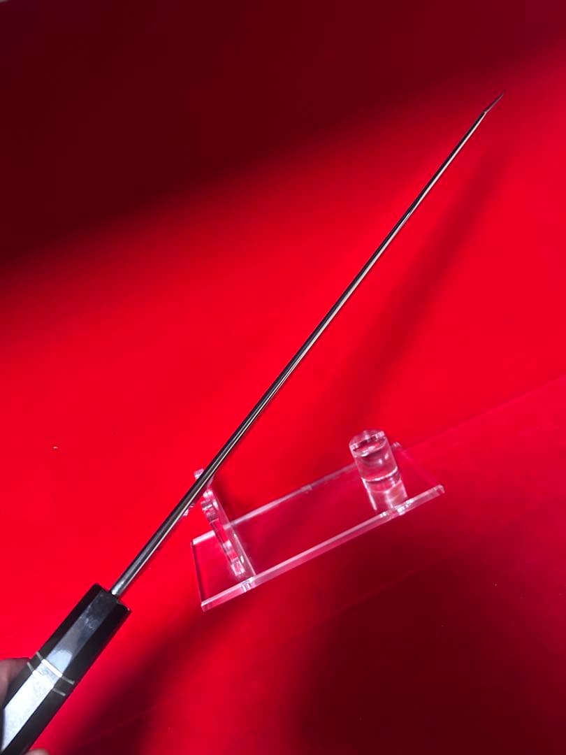 包丁　マグロ包丁　切付　尺三　鬼反り　鏡面仕上げ　切味抜群　箱付　未使用品