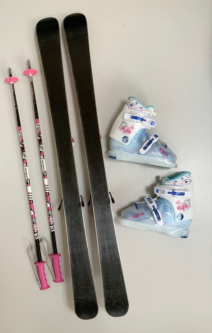 KAZAMA ジュニアスキーセット　板116cm／ブーツ22cm