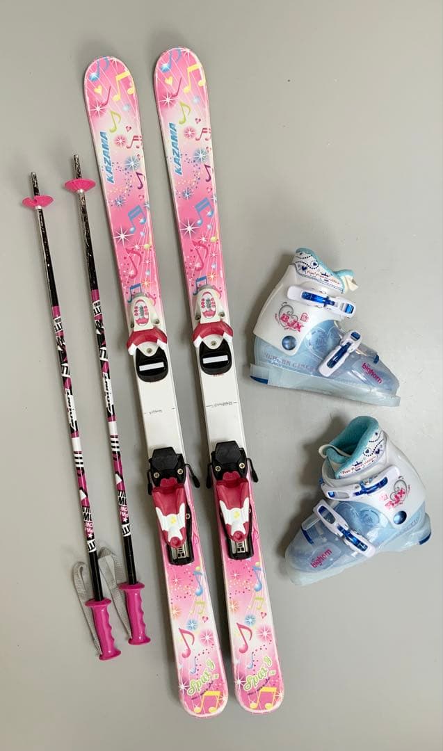 KAZAMA ジュニアスキーセット　板116cm／ブーツ22cm