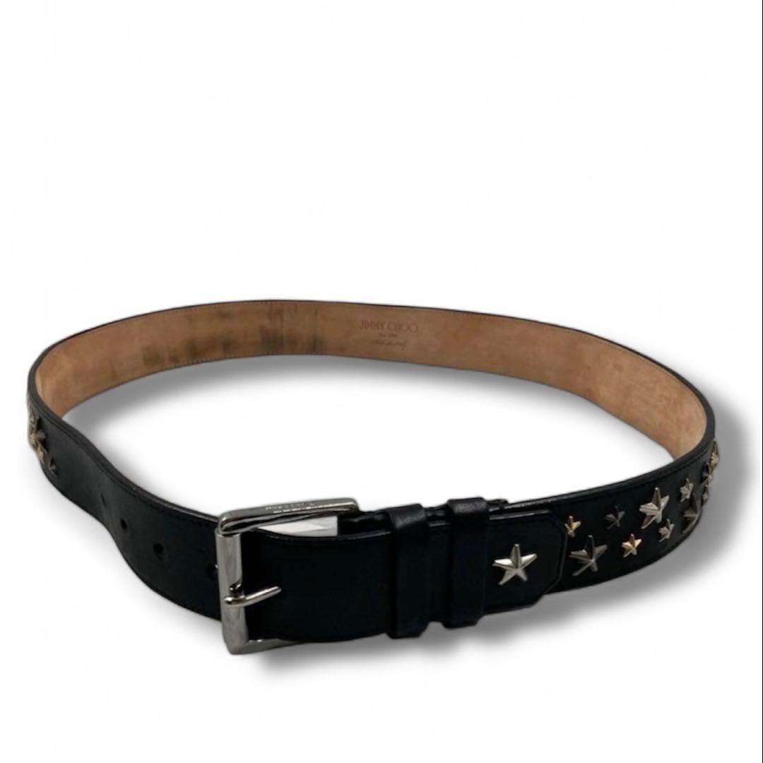 【美品/最高級】JIMMY CHOO ベルト スタースタッズ レザー 本革