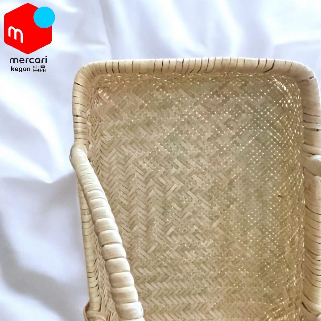 【新着新品】鳥越竹細工 手付きおぼけ 小物入れ 極上品