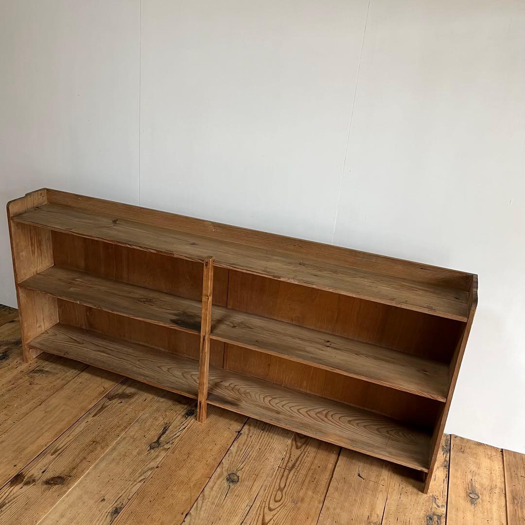 アンティーク オープンラック 本棚 食器棚 飾り棚 無塗装