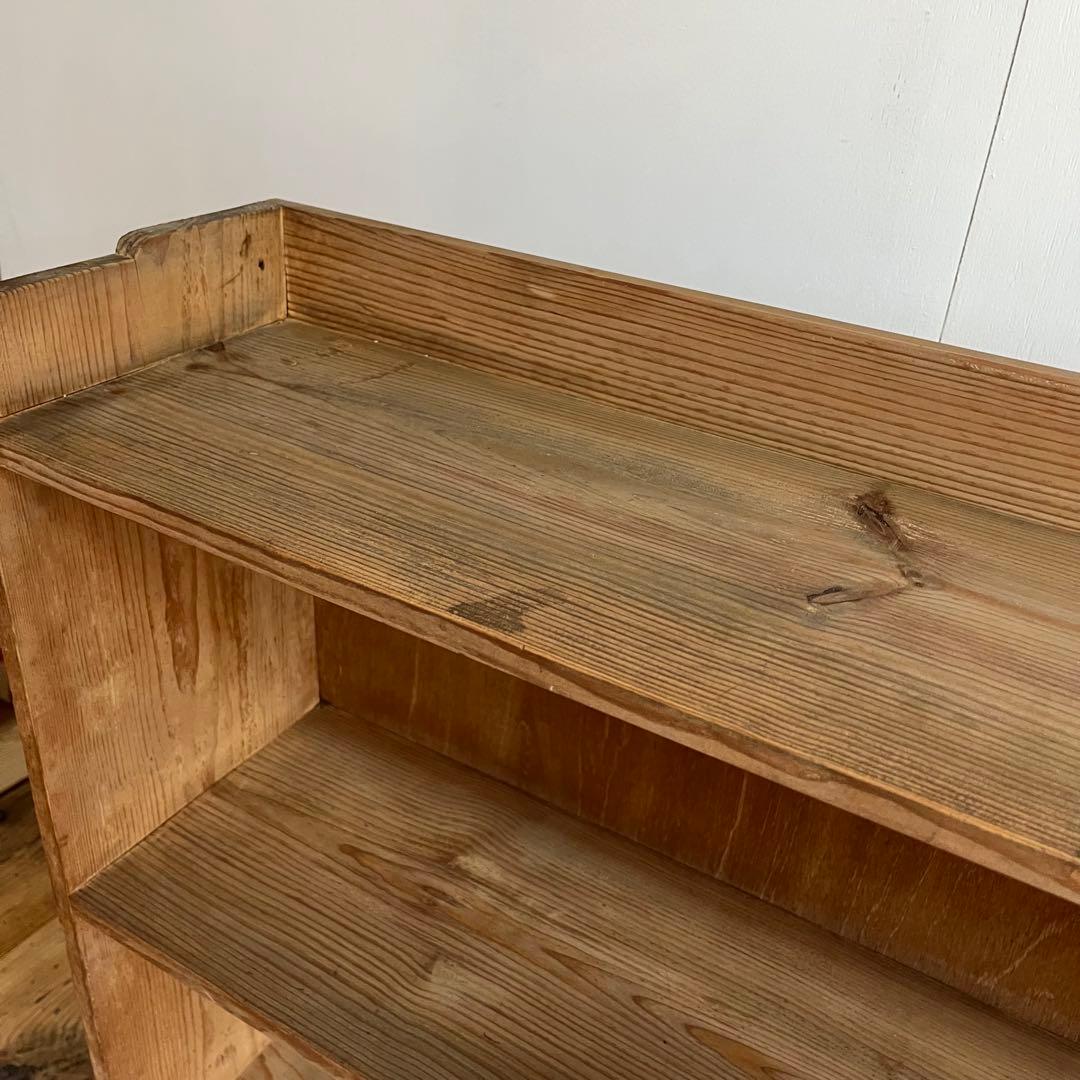 アンティーク オープンラック 本棚 食器棚 飾り棚 無塗装