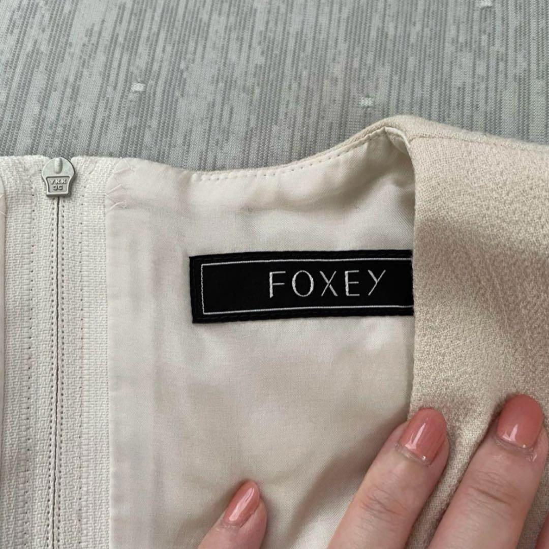 FOXEY V Baron Dress アイボリー