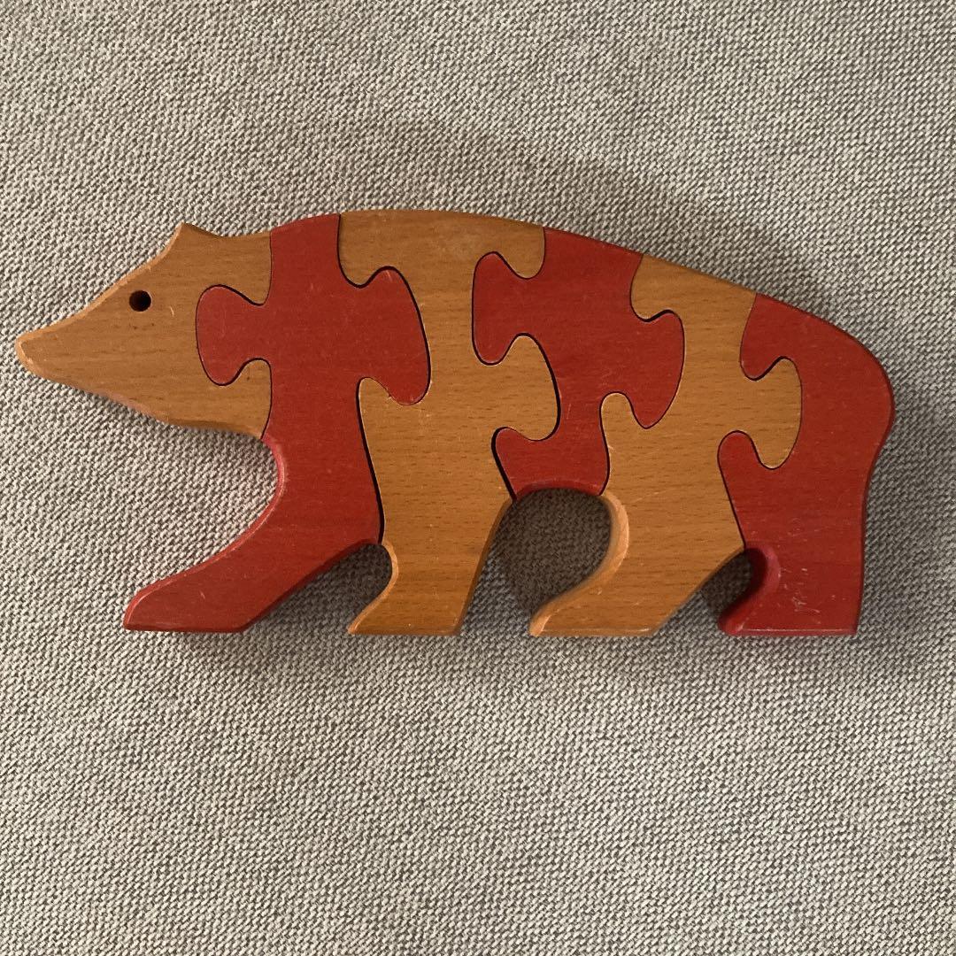vitali ヴィターリ　クマ　動物パズル　木製