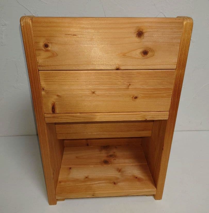 は*こ様 天然木 オープンシェルフ 3段ボックス ウッドラック小物入れ マガジン