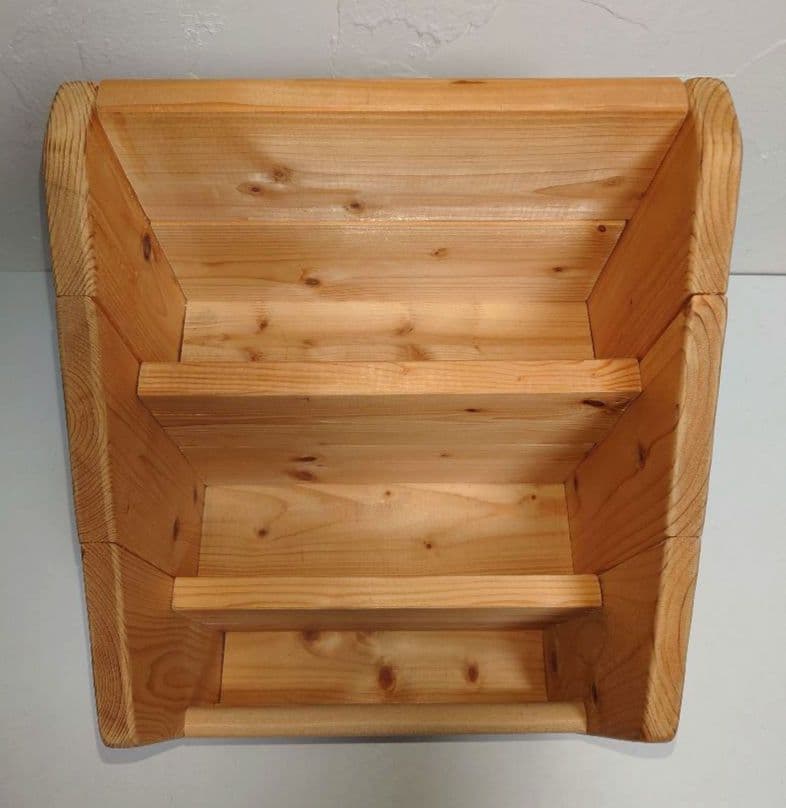 は*こ様 天然木 オープンシェルフ 3段ボックス ウッドラック小物入れ マガジン