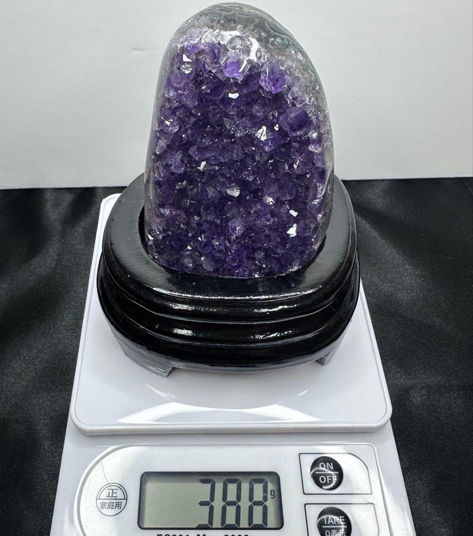 【天然石】アメジストドーム 台座付き 388g 原石 置物 守護石 浄化