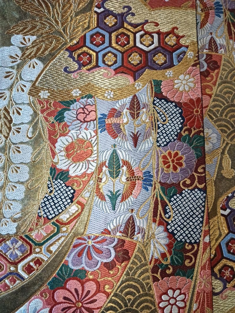 豪華総柄　本絞り金彩手描き友禅　振袖フルセット未着用しつけ付　丈163 裄66