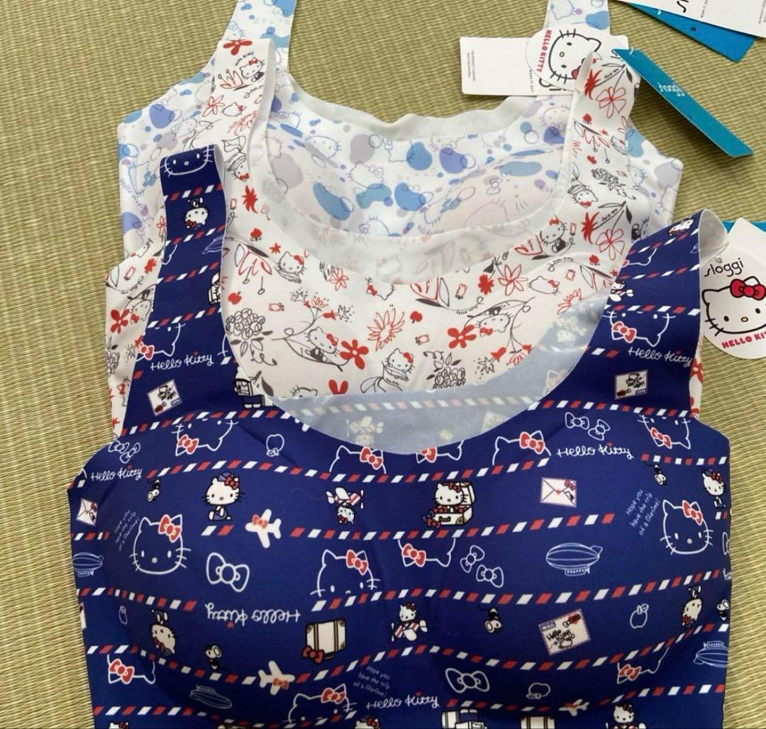 スロギー新品タグ付き。ブラ＆ショーツ スロギー ハローキティ上下3セットＭサイズ
