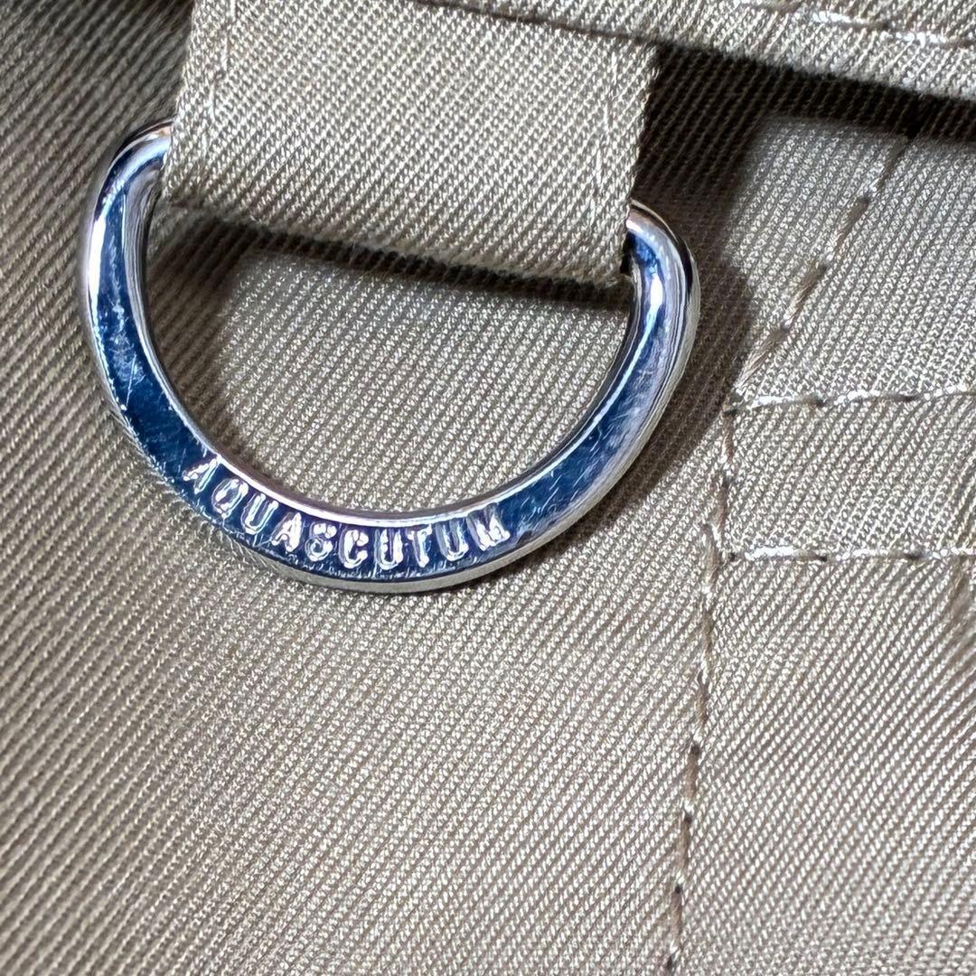 美品✨ アクアスキュータム トレンチコート M ベージュ系 ライナー ブルー