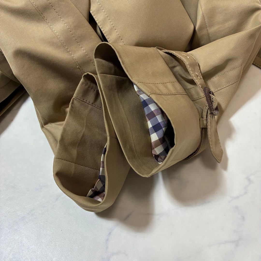 美品✨ アクアスキュータム トレンチコート M ベージュ系 ライナー ブルー