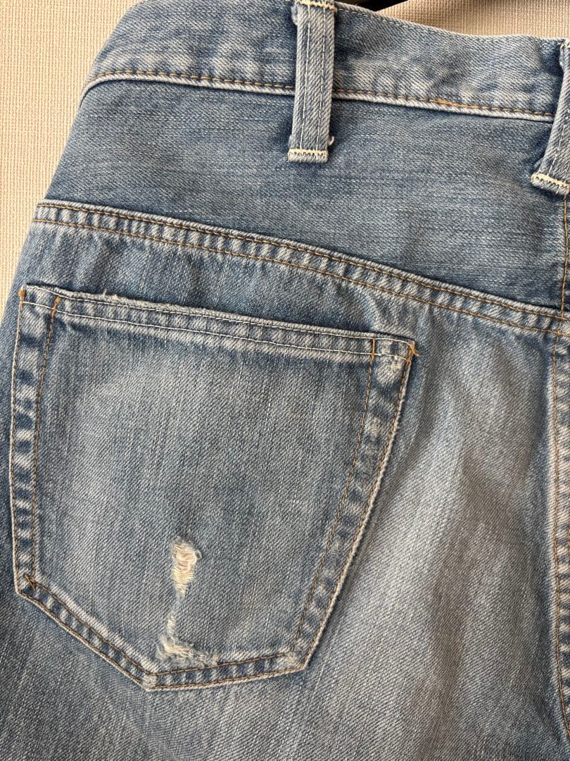 【1/31まで価格】 45R 再び ライ麦デニム クロスビー５　ハッチとお花刺繍