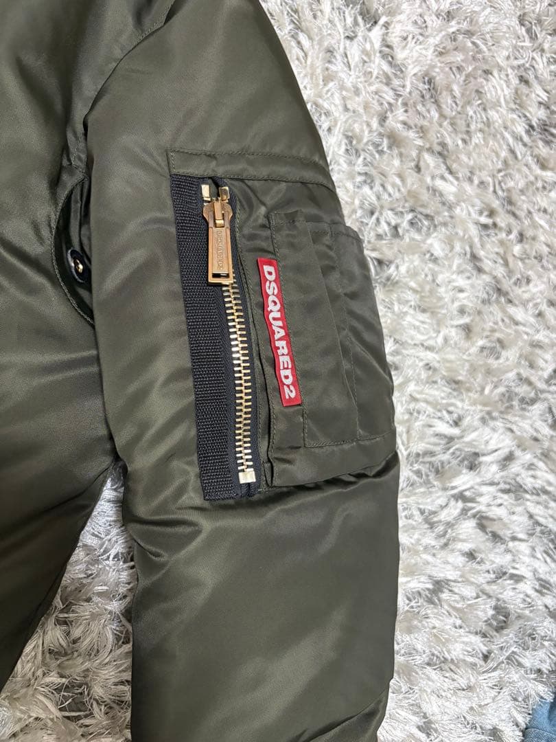 DSQUARED2 MA-1 ビッグタグ　46サイズ　カーキ　美品