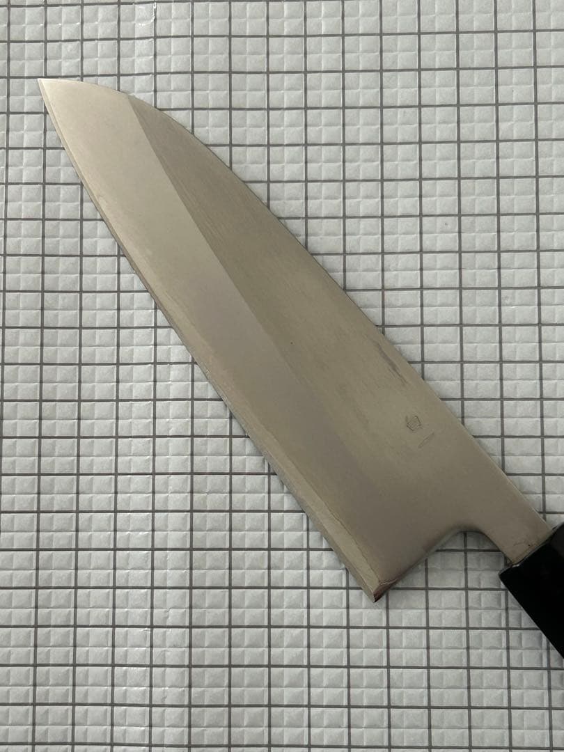 仙助 包丁 三徳 三徳包丁 安来鋼白紙一号割込 水牛八角柄 165mm ③