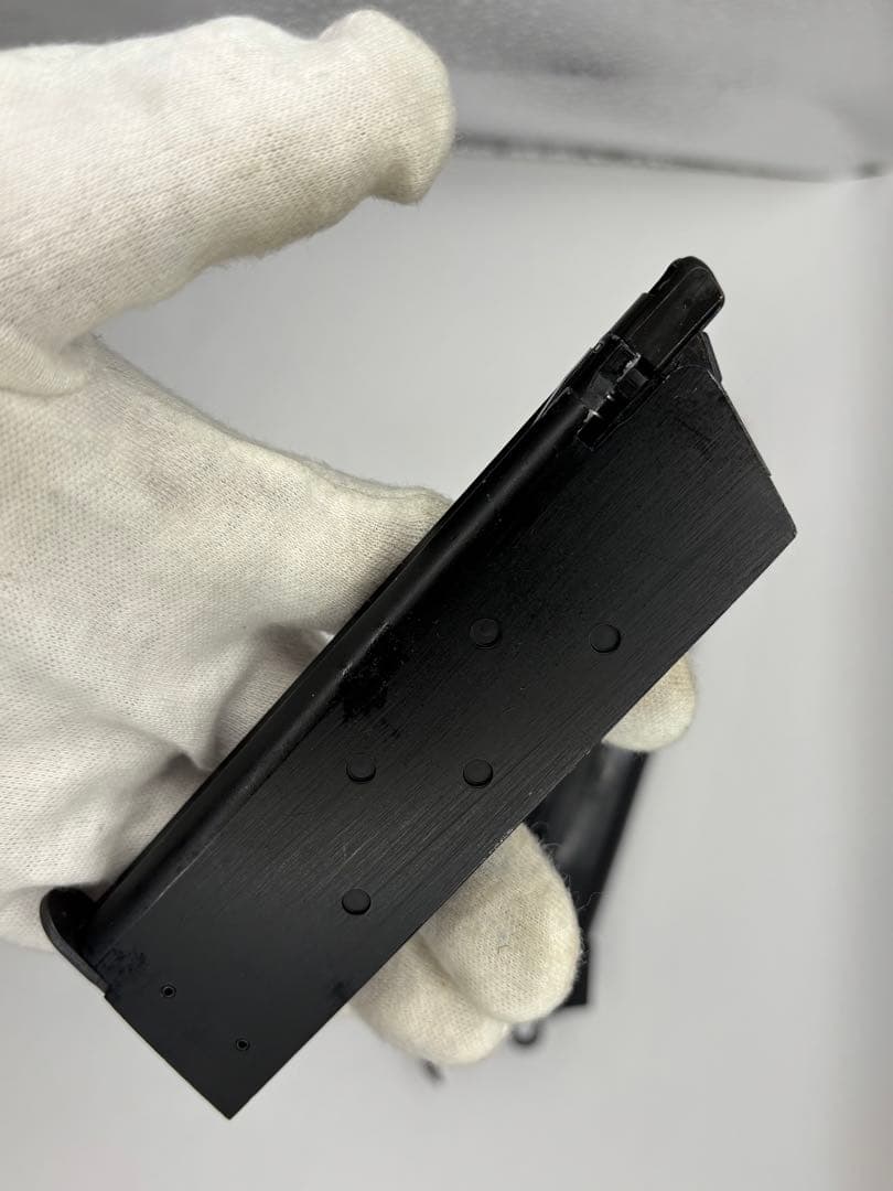 美品　WA コルトレールガン　ブラック　グリップ実銃用バックマイヤーに交換