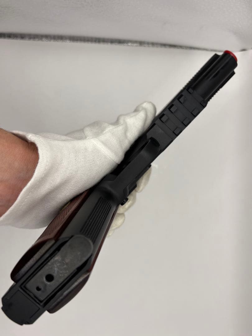 美品　WA コルトレールガン　ブラック　グリップ実銃用バックマイヤーに交換