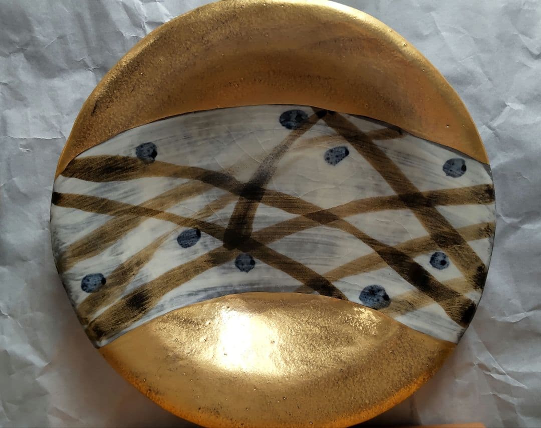 美濃焼　蔵珍窯　【魯山人写し】　金彩絵皿5枚