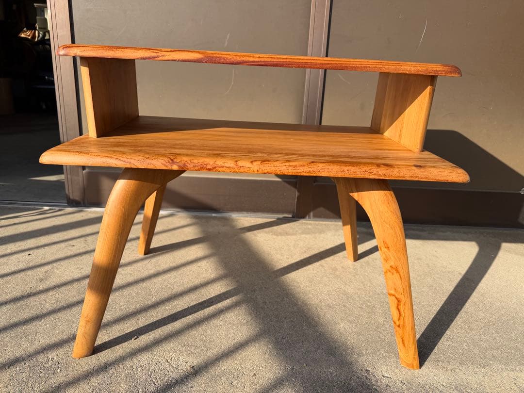 ミッドセンチュリーサイドテーブルテレビ台やリビングベットサイドに天然チーク無垢材