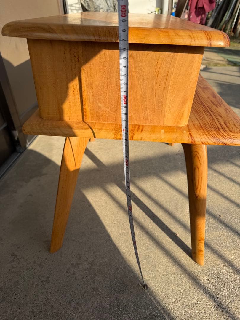 ミッドセンチュリーサイドテーブルテレビ台やリビングベットサイドに天然チーク無垢材