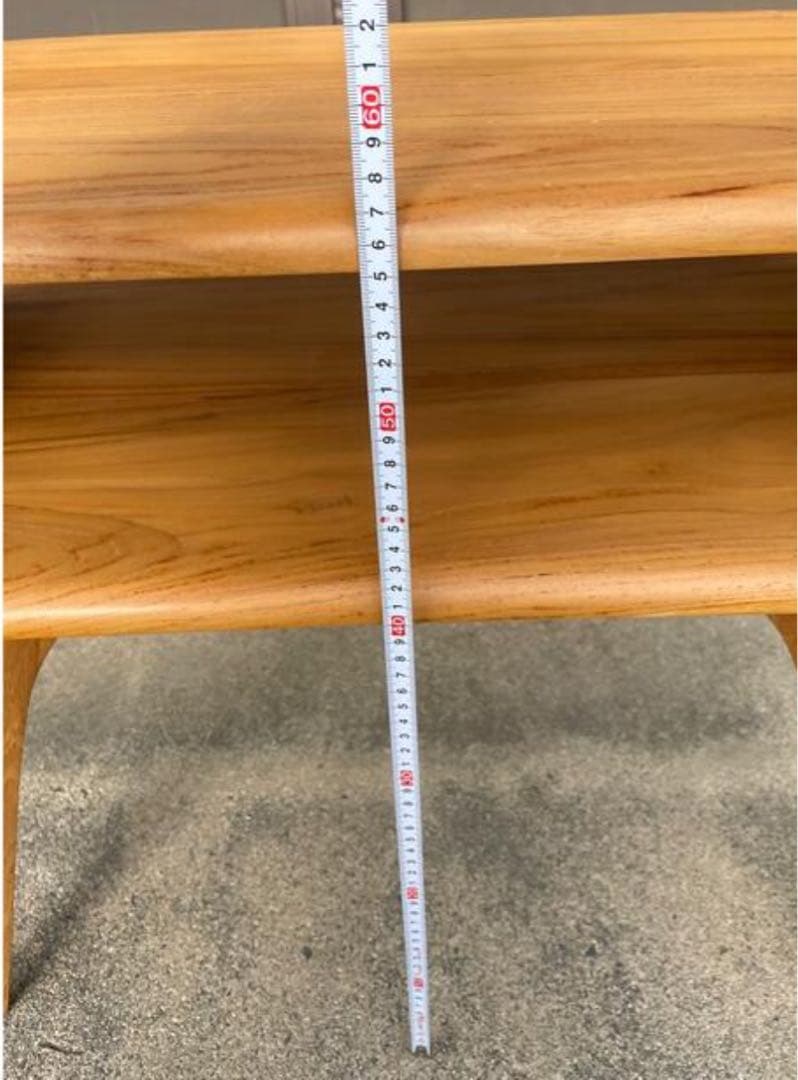 ミッドセンチュリーサイドテーブルテレビ台やリビングベットサイドに天然チーク無垢材