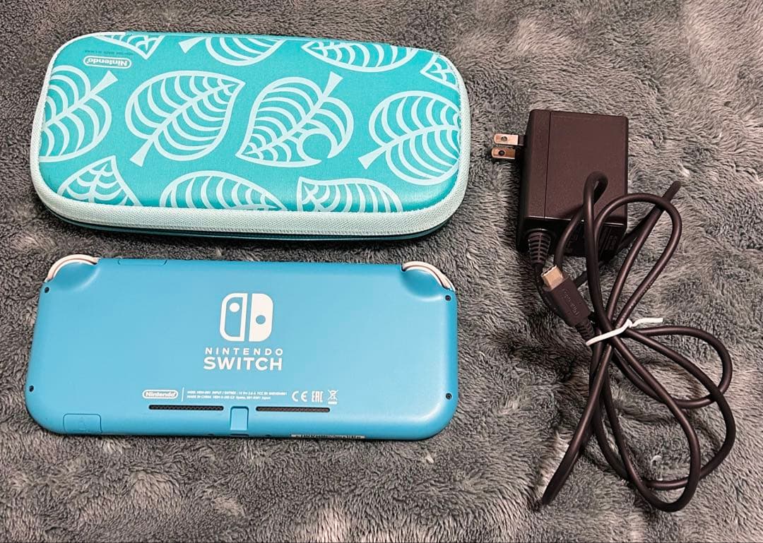 Nintendo Switch Lite ターコイズ 本体 充電器 あつ森ケース