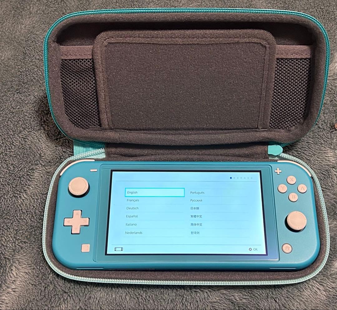 Nintendo Switch Lite ターコイズ 本体 充電器 あつ森ケース