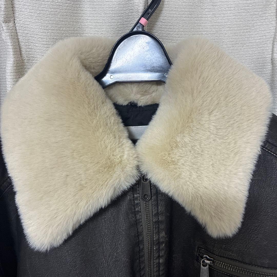 SLYビンテージフェイクレザーブルゾン